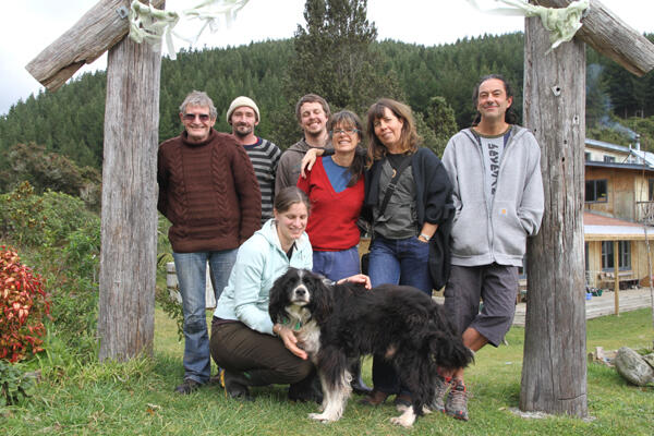 Justin and Jenny Duckworth (that's Jenny in the black jacket) with other members of the Ngatiawa Urban Vision community.