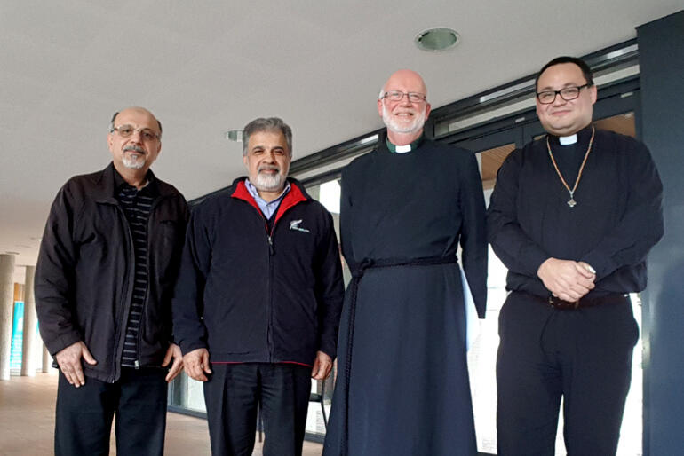 Iftar planners L-R: Shia Muslim-Christian Council members Saeid Bassam, Dr Adnan Ali & Rev Bruce Keeley and Rev Ivica Gregurec. Iftar planners L-R: Shia Muslim-Christian Council members Saeid Bassam, Dr Adnan Ali & Rev Bruce Keeley and Rev Ivica Gregurec.