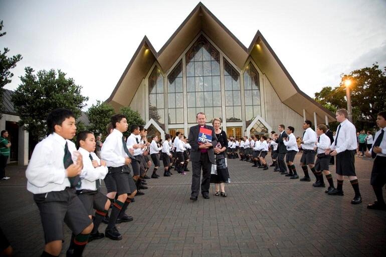 Last evening, the four Anglican schools in Auckland gathered to farewell Bishop John and his wife Marion. 