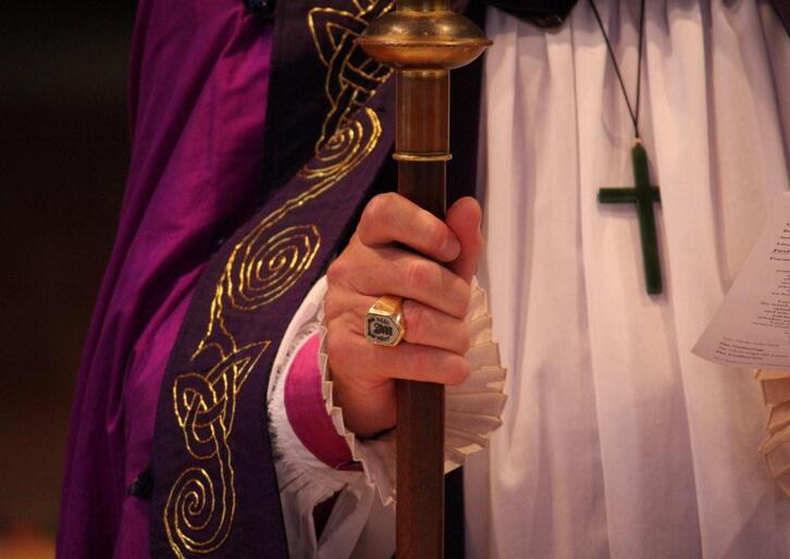 The Bishop's ring was once used to seal his correspondence. It is now a sign of his betrothal to the church.
