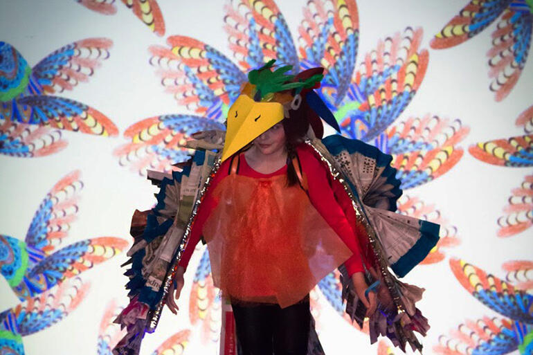 Annabelle Leach (9) from the cathedral models: 'Hummingbird'.