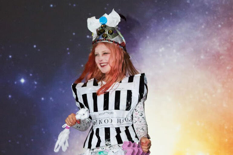 Tessa Noakes-Duncan, from St David's Naenae, models: 'Alien Dancer'.