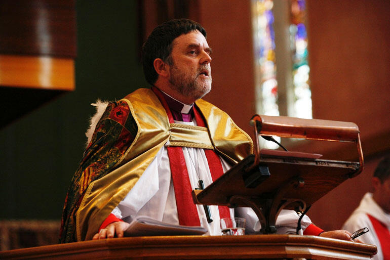 Archbishop Philip Richardson preaches the ordination sermon. Archbishop Philip Richardson preaches the ordination sermon.