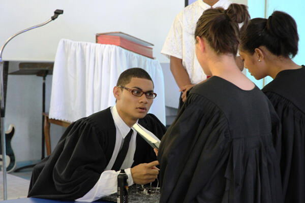 Judge Neil Simeti hears legal arguments from prosecutor Aloma Black and defence counsel Josephine Yandall.