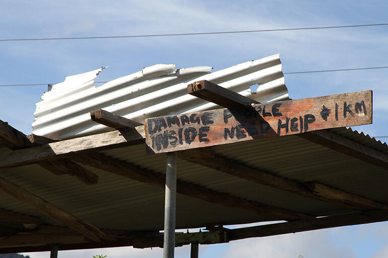 An eloquent message spotted on a country bus stop.