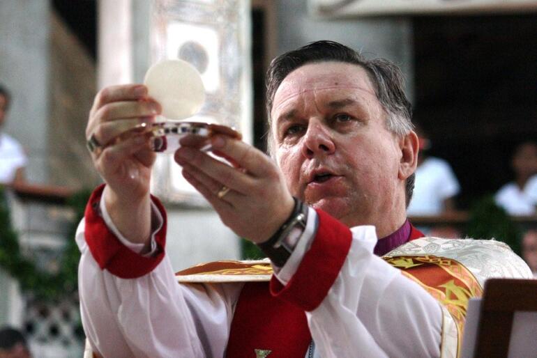 Archbishops David Moxon and Brown Turei concelebrated. Archbishops David Moxon and Brown Turei concelebrated.