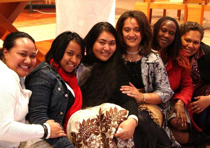 L - R: Temukisa Amituana'I, Beverly Smith, Rosa Solomona, 'Ala Tamihere, Irene Ayallo and Eseta Mateiviti.