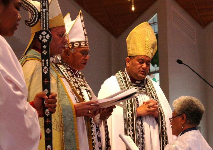 Tai's ordination was hosted by the cathedral, with bishops from each of the tikanga presiding.