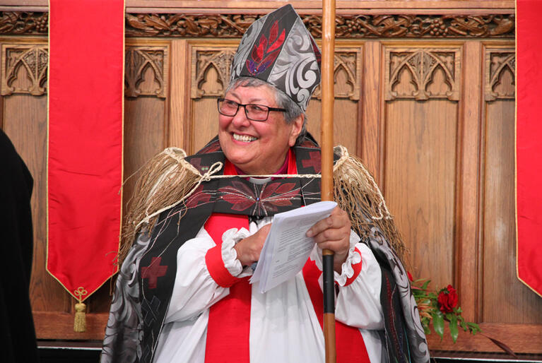 Bishop Waitohiariki Quayle, Te Pīhopa o Te Upoko o Te Ika, the first Māori woman, and first Aotearoa-born woman to be ordained bishop in this Church.