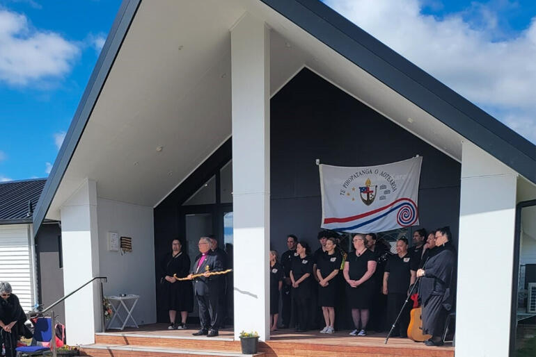 Bishop Richard Wallace speaks at a recent public event in Te Waipounamu. Bishop Richard Wallace speaks at a recent public event in Te Waipounamu.