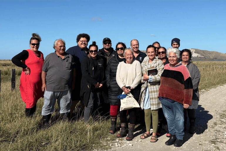 Te Takawai students out connecting their biblical and iwi learning with the whenua in Te Tairāwhiti.