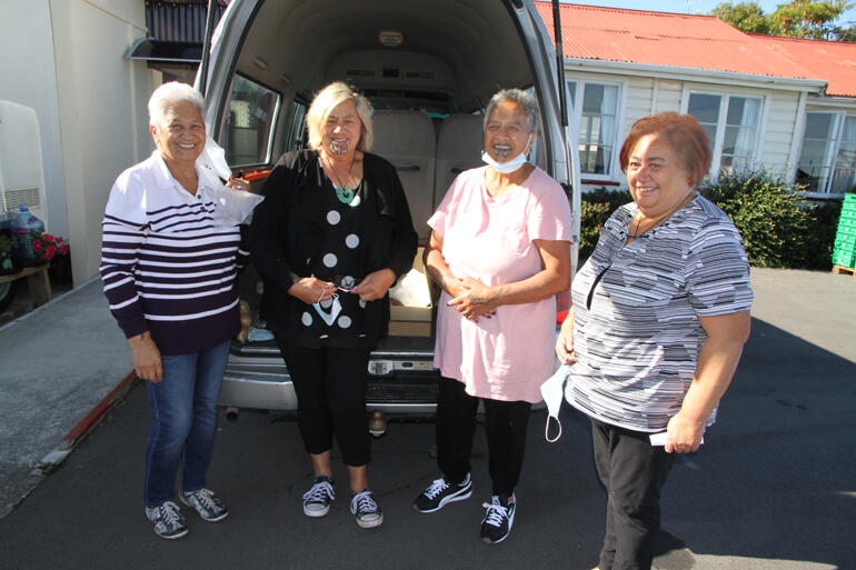 Some of the Pokapū Kai team: Rev Helen Gray, Archdeacon Mere Wallace, Rita Biddle and Maria Potaka. 