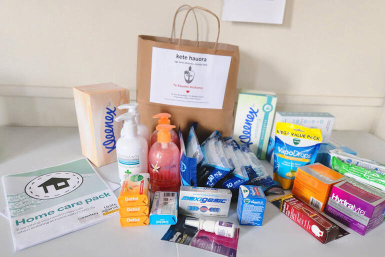 The Hui Amorangi O Te Waipounamu is distributing Kete Hauora healthpacks like these to Māori Anglican communities across the South Island. 