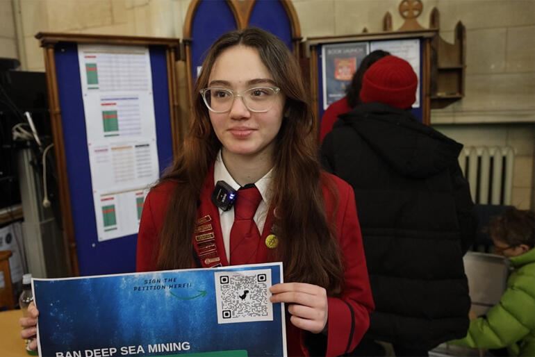 Ziva Curtis(15) from St Paul's Cathedral parish talks about the campaign to ban deep sea mining.