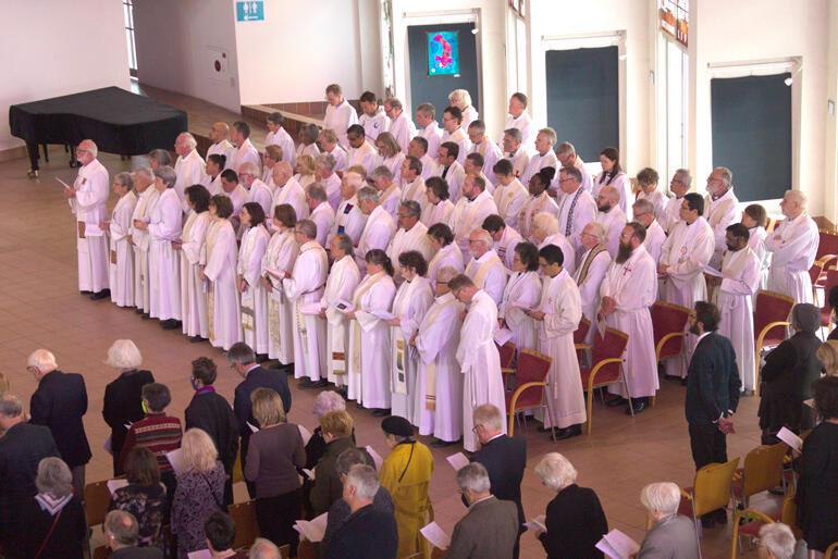 Clergy from across the north gather to mourn and give thanks for Bishop Jim and his ministry among them.