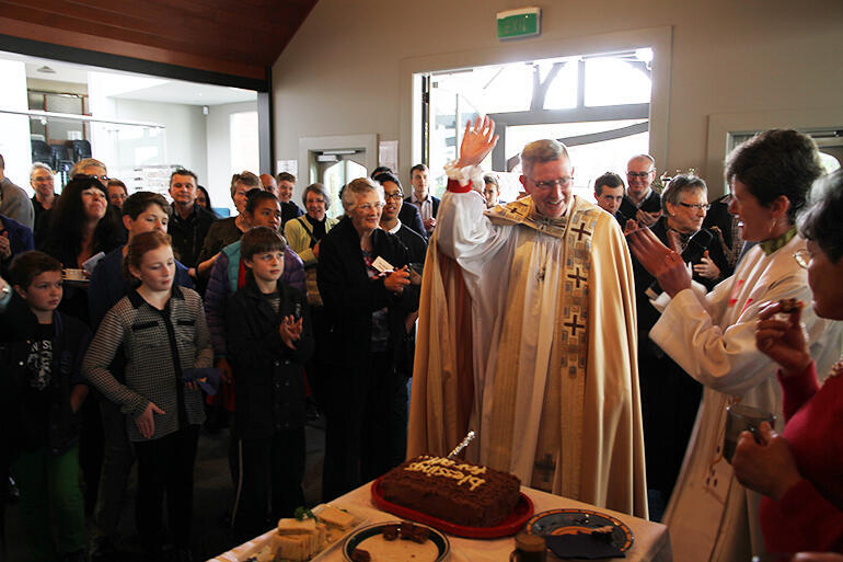 Bishop Peter Atkins celebrates his first 50 years of ministry back in 2013. 