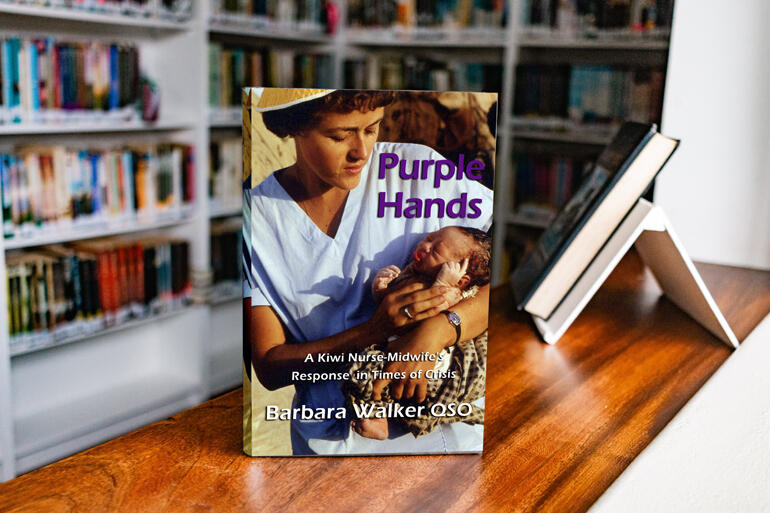 Nurse midwife and present-day hospital chaplain Barbara Walker has recounted her extraordinary life story in her new book, 'Purple Hands'. Nurse midwife and present-day hospital chaplain Barbara Walker has recounted her extraordinary life story in her new book, 'Purple Hands'.