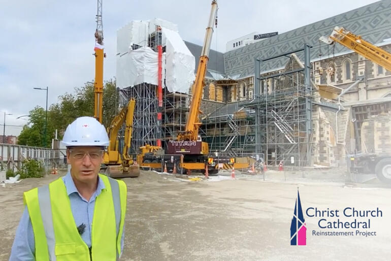 CCRL Project Manager Keith Paterson reports on progress as apse supports go onto Christ Church Cathedral.