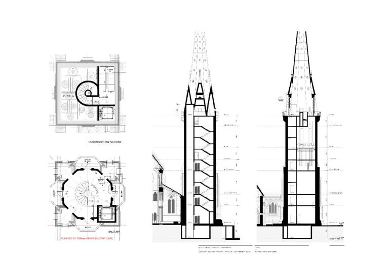 Architectural drawings show the new Cathedral will have the same footprint and spire, while being stronger, safer and more accessible.