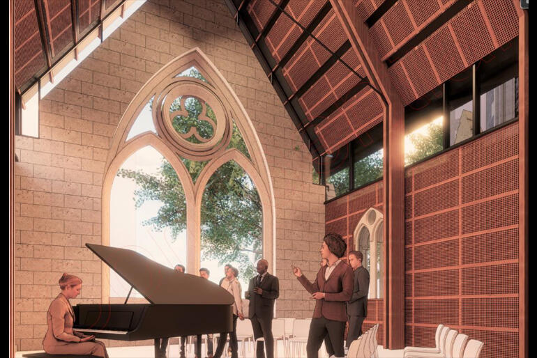 The Cathedral Concept Design includes a bespoke room built for choir rehearsals that can also be used for meetings.