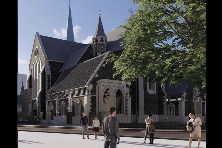 Two new vestries will replace the existing 1960s vestry buildings in a two-tone stone style that matches the 19th century Cathedral architecture.