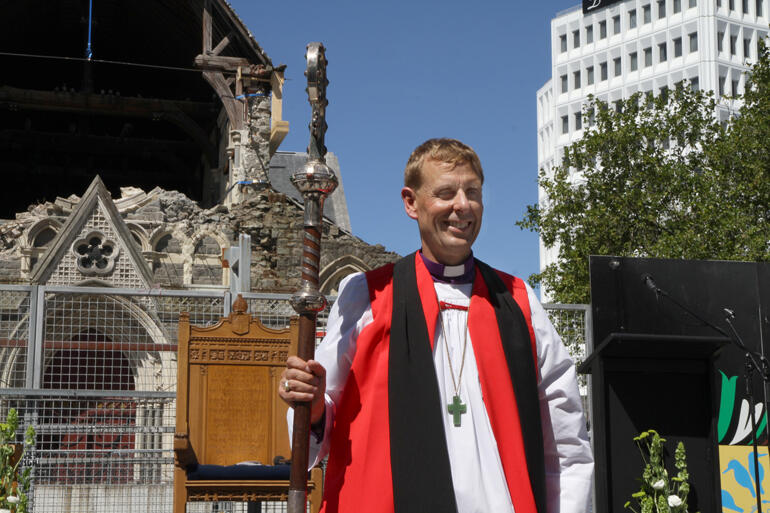 Bishop Peter Carrell stands at the centre of his diocese.