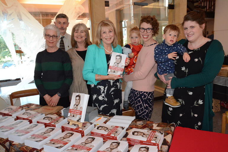 Anglican author Elizabeth Kay (centre) with Cuba Press staff and family members at last week's book launch.