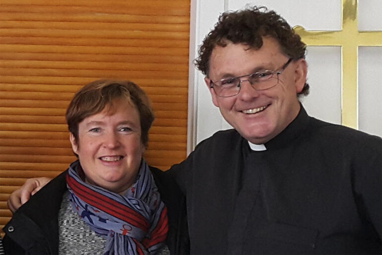 Greymouth Community Youth Project Leader Nicky Mora and Archdeacon Tim Mora.
