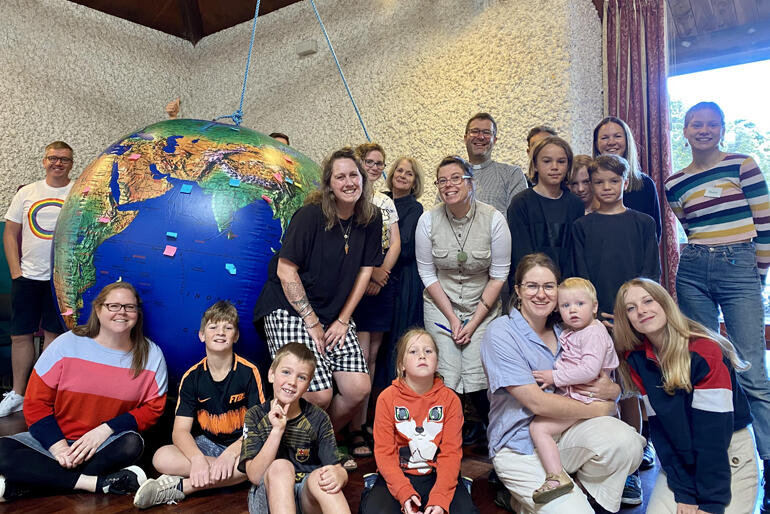 Members of Wellington Cathedral of St Paul's cafe church celebrate making their submissions to the Climate Commission. Members of Wellington Cathedral of St Paul's cafe church celebrate making their submissions to the Climate Commission.