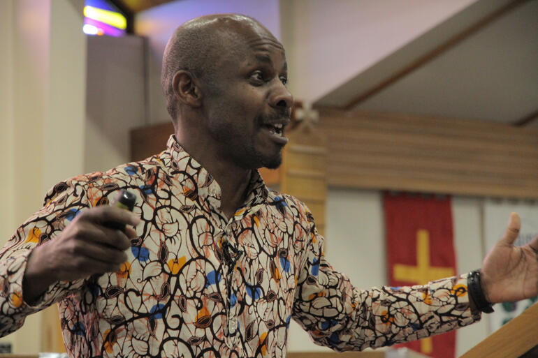 Bishop Steve Maina challenges Anglicans to study others' worldviews when they set out to share the Good News. Bishop Steve Maina challenges Anglicans to study others' worldviews when they set out to share the Good News.