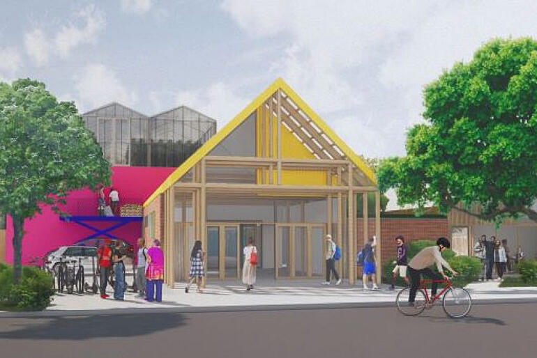 An architectural artist's impression shows Te Hurihanga Ō Rangatahi: the youth holistic health hub to be built on AnglicanCare land in Christchurch. An architectural artist's impression shows Te Hurihanga Ō Rangatahi: the youth holistic health hub to be built on AnglicanCare land in Christchurch.