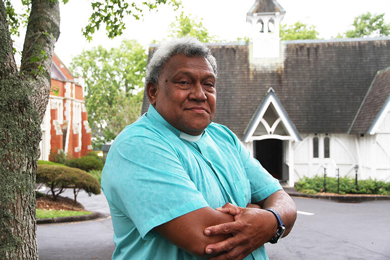 Bishop-elect Fereimi Cama, at St John's College. Bishop-elect Fereimi Cama, at St John's College.