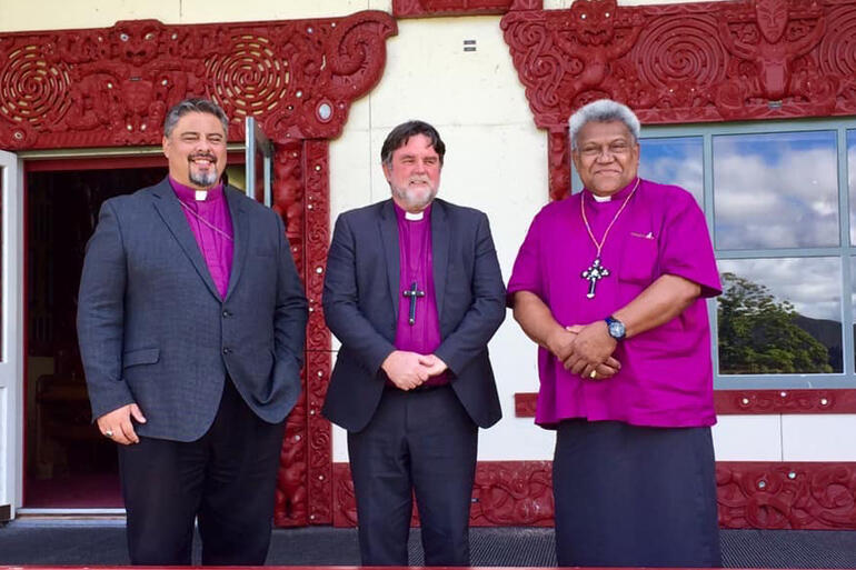 Archbishop Don Tamihere, Archbishop Philip Richardson and Archbishop Fereimi Cama in Aotearoa New Zealand, 2019. Archbishop Don Tamihere, Archbishop Philip Richardson and Archbishop Fereimi Cama in Aotearoa New Zealand, 2019.