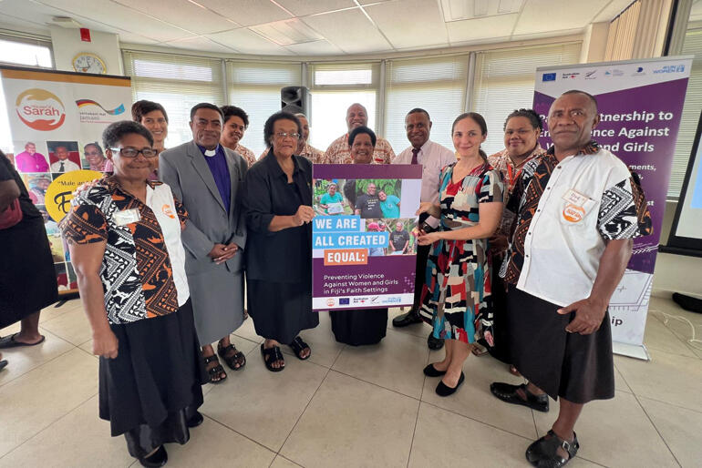 At the launch F: A. Qaiqaica, J. Lasawa, S. Lomaloma, M.Kolivuso, C. Chambers, J. Tuiwaiwai. B: A. Erikson, S. and M. Tubuna, J.Waqalala. At the launch F: A. Qaiqaica, J. Lasawa, S. Lomaloma, M.Kolivuso, C. Chambers, J. Tuiwaiwai. B: A. Erikson, S. and M. Tubuna, J.Waqalala.