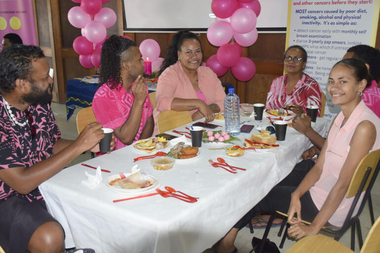 Visitors to Holy Trinity Cathedral Suva get into the Pinktober theme to raise funds for Fiji Cancer Society on 21 October this year.