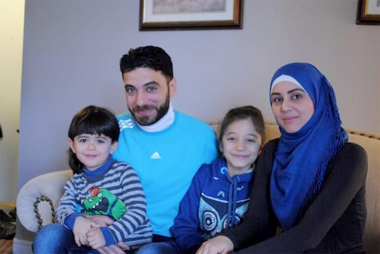 A Port Colborne Anglican Church sponsored Fares, Bilal, Jana and Hiba through Canada’s CORS scheme. Image: André Forget, Anglican Journal.