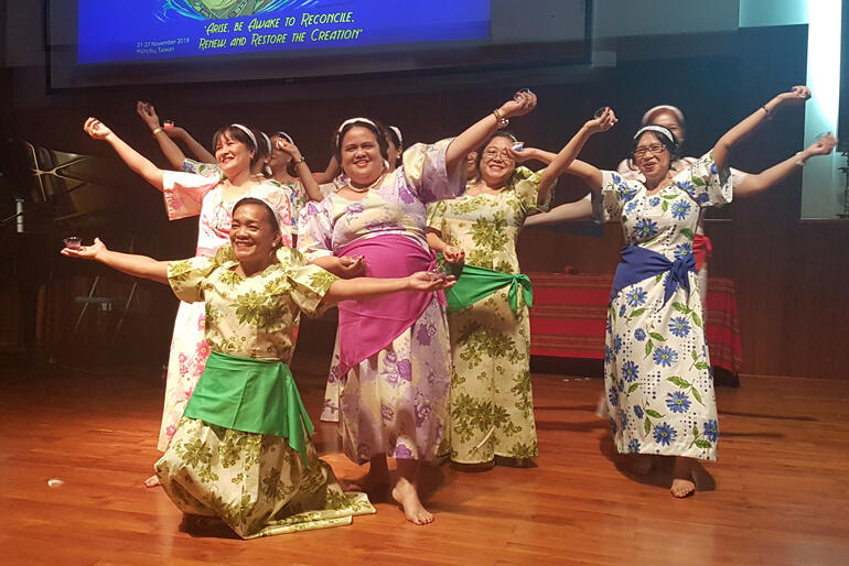 Delegates at the Asian Women's Ecumenical Assembly in Taiwan this November share a cultural tradition of narrative dance. Delegates at the Asian Women's Ecumenical Assembly in Taiwan this November share a cultural tradition of narrative dance.